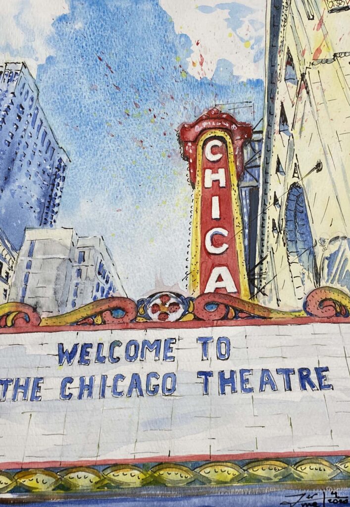 "Chica", Watercolor on Paper, 7 in. x 10 in. (April 2020), Sold. © Gian Luca Ferme.