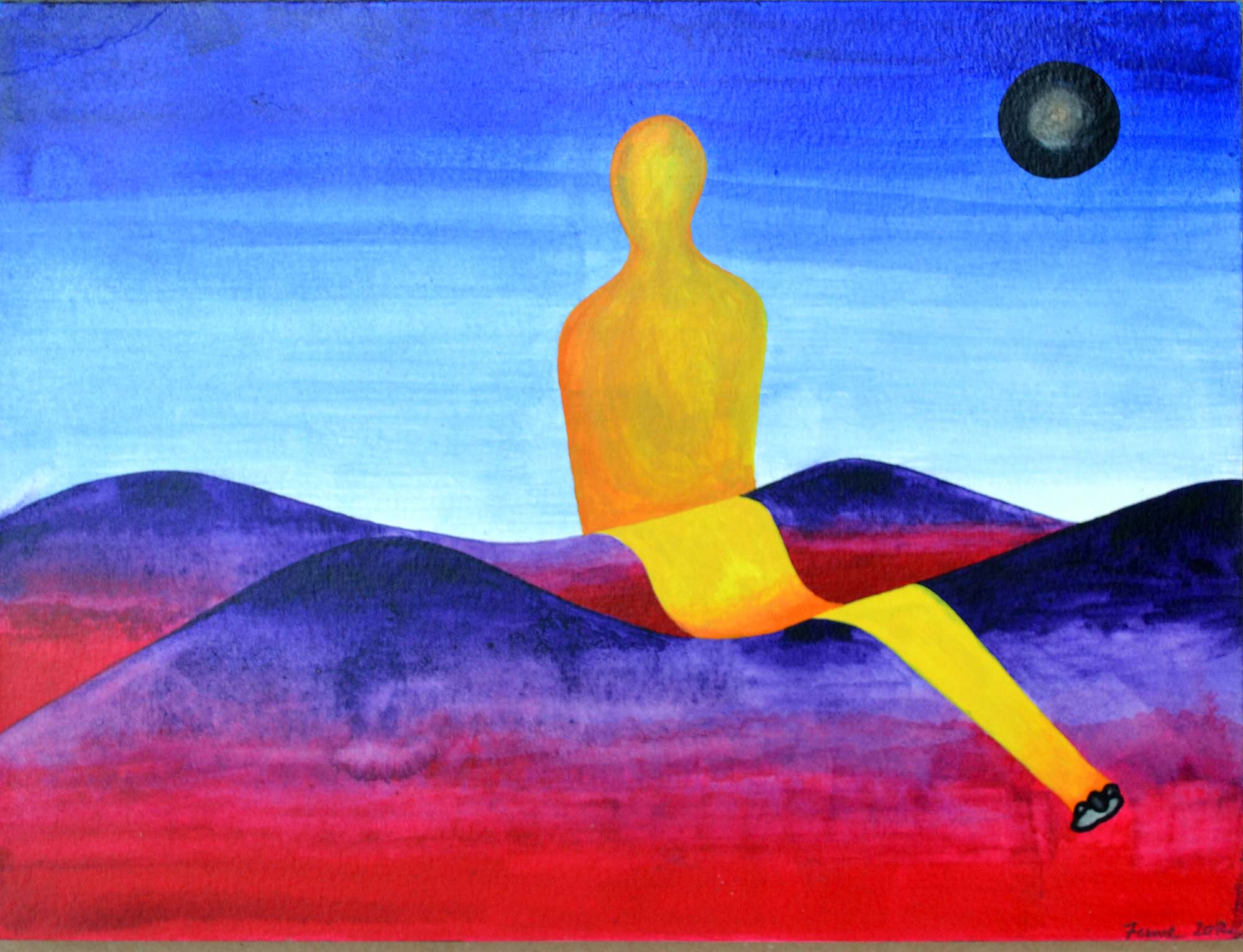 "Perspectives 2", Watercolor on Paper Mounted on Cradled Board, 12 in. x 9 in. (2012). © Gian Luca Ferme.