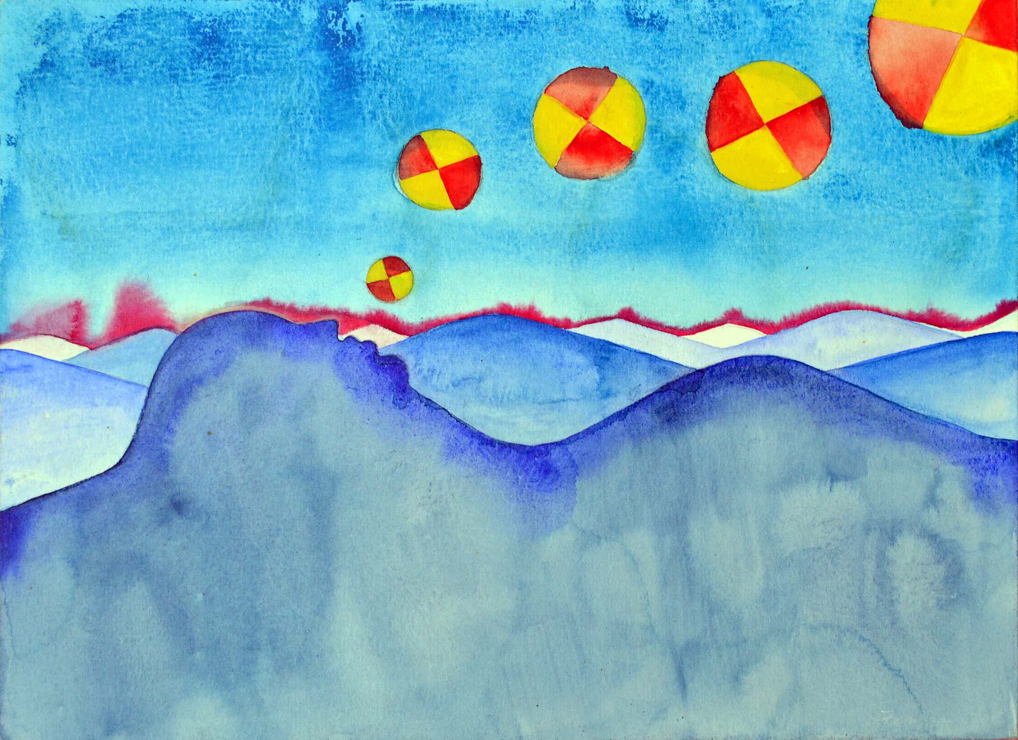 "Perspectives #1", Watercolor on Paper Mounted on Cradled Board, 12 in. x 9 in. (2012). Sold. © Gian Luca Ferme.