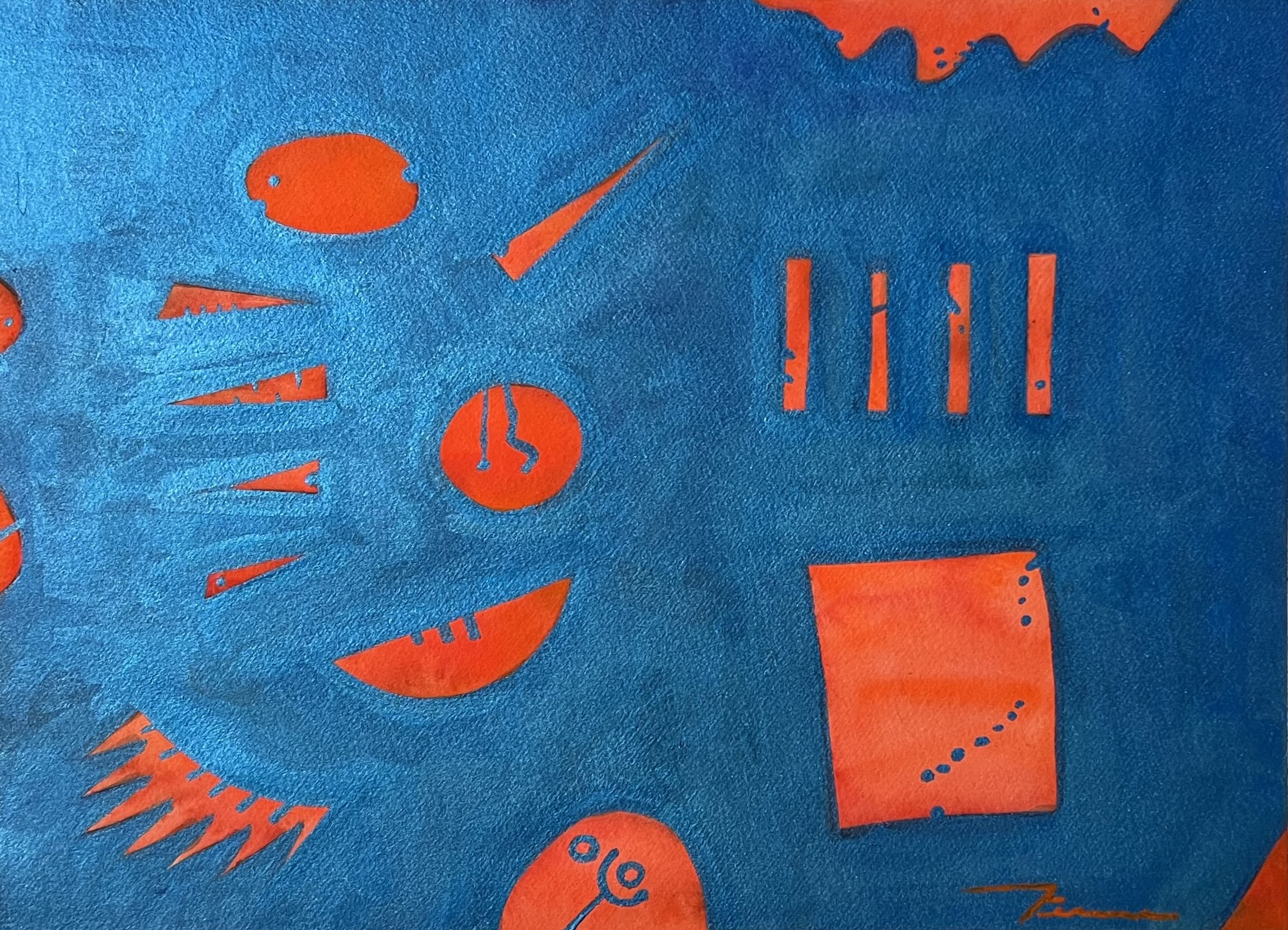 "Abstraction", Watercolor on Paper (March 2023). © Gian Luca Ferme.