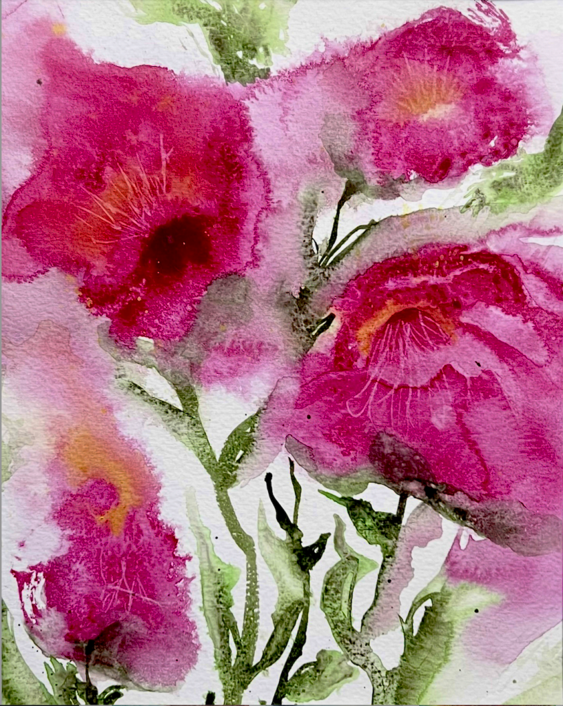 "Flower Fantasy #1", Watercolor on Paper. © Gian Luca Ferme.