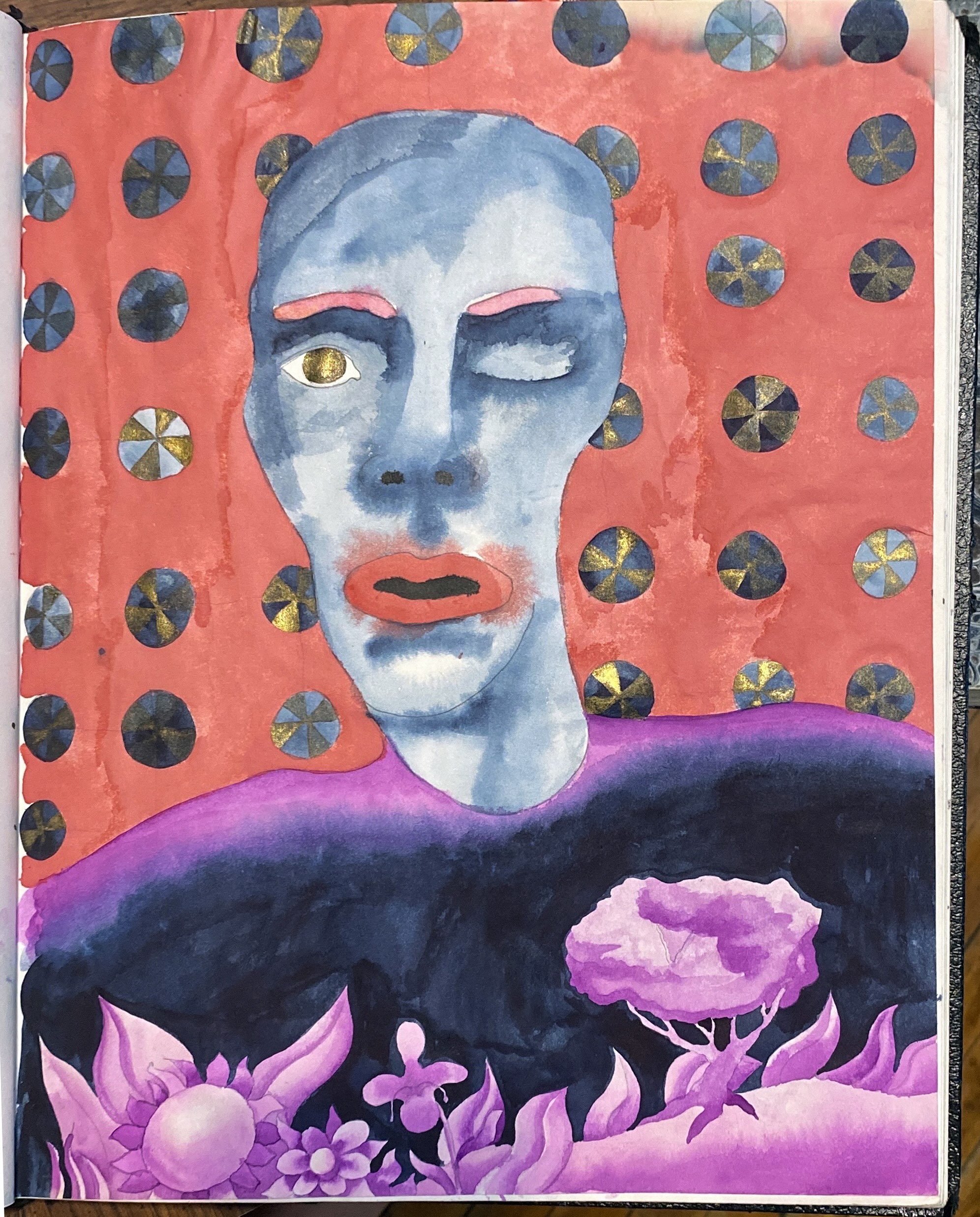 "Silver Eye" (from an art therapy journal). © Gian Luca Ferme.