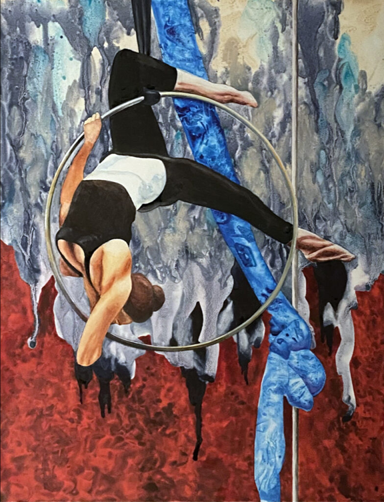 "acro.mel #2", Watercolor on Caolin Board (June 2021), 18" x 24". © Gian Luca Ferme.